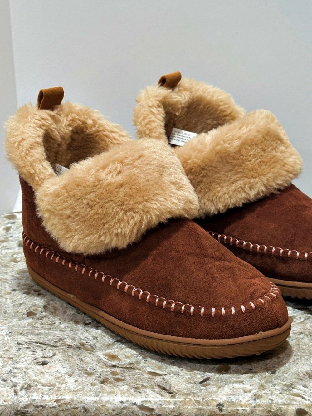 Alpine Dearfoams Womens Moritz Bootie House Slippers Size 9 Potting Soil Brown
